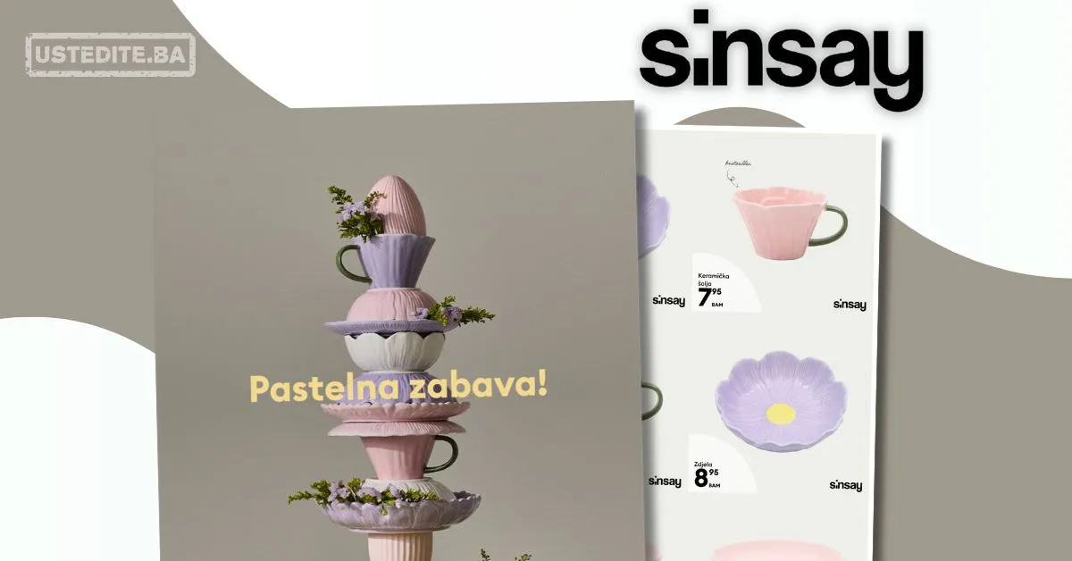 Sinsay akcija PASTELNO POSUĐE mart 2026.