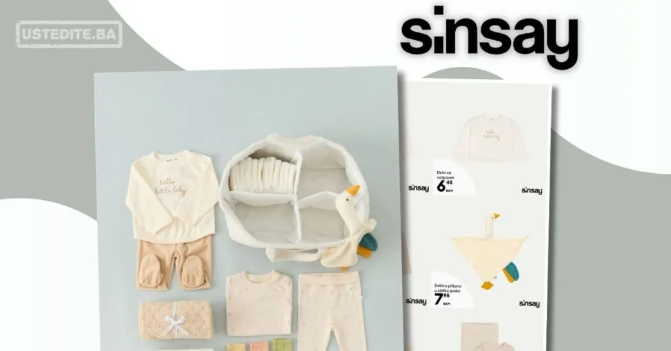 Sinsay akcija ODJEĆA ZA BEBE mart/april 2026.