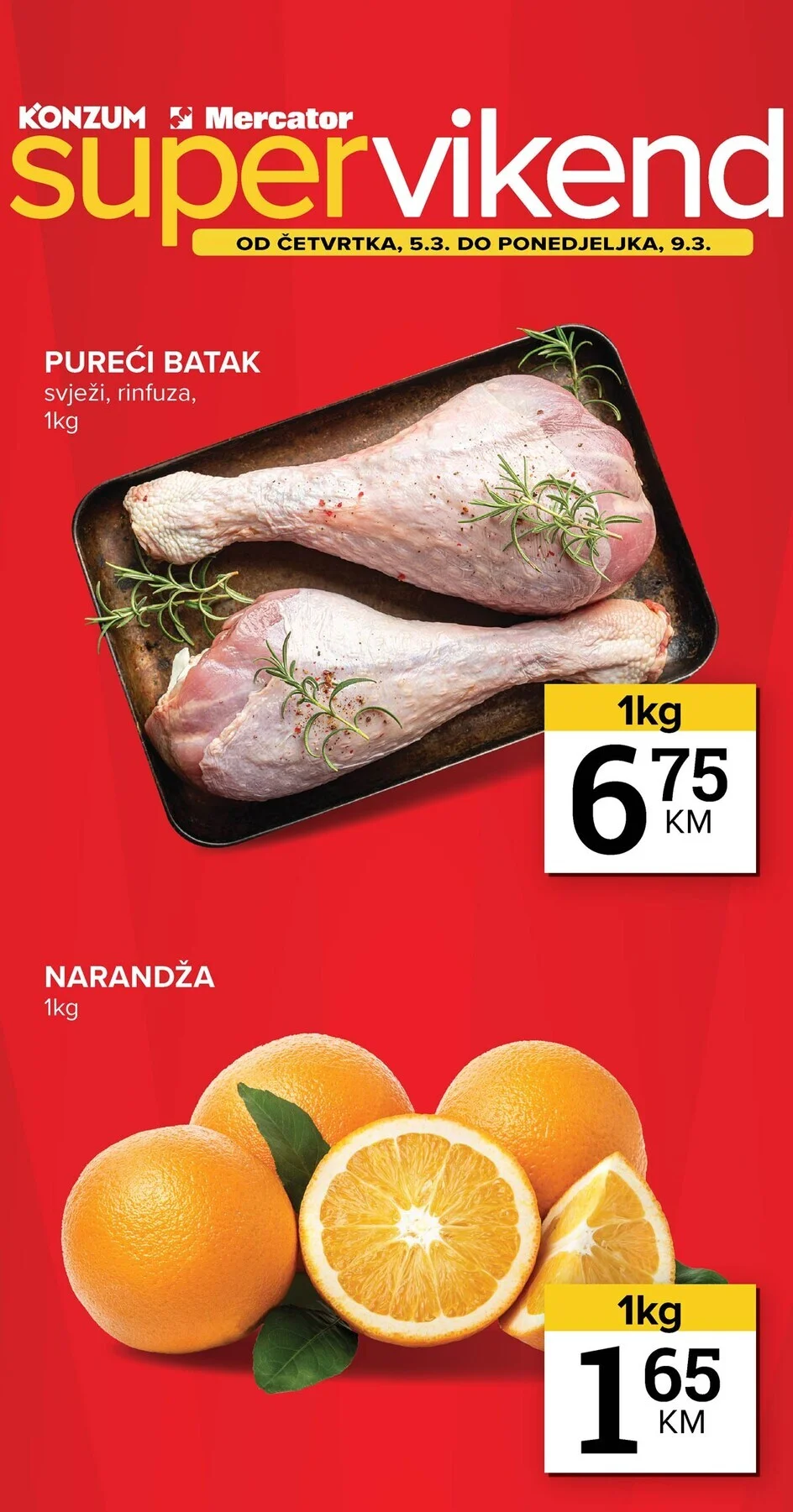 Konzum vikend akcija 5-9.3.2026. 