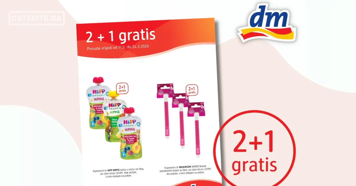 dm 2+1 GRATIS 11-24.3.2026.