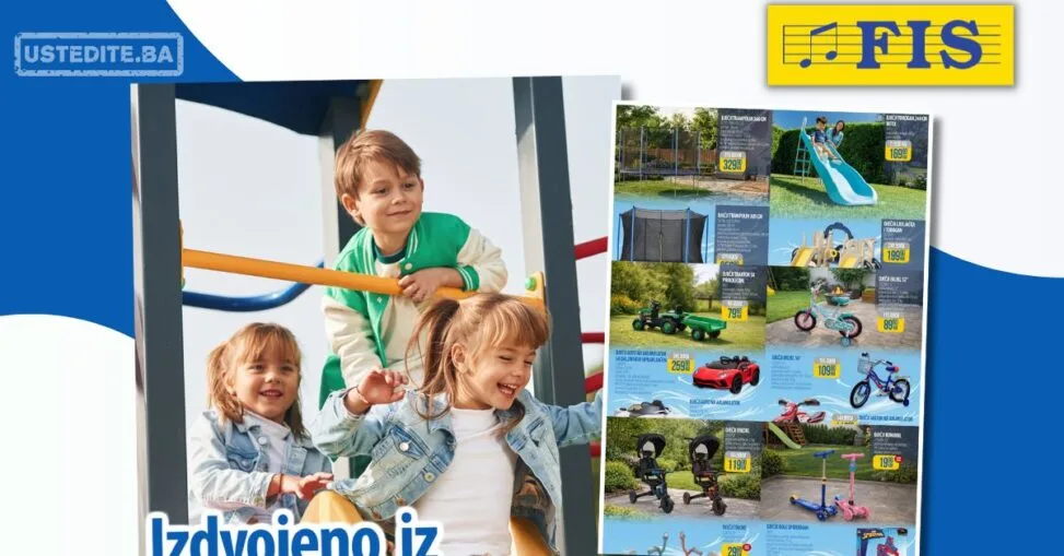 Fis akcija igračke: bicikli, tricikli, trampolini i autići - sniženje do 19.4.2026.
