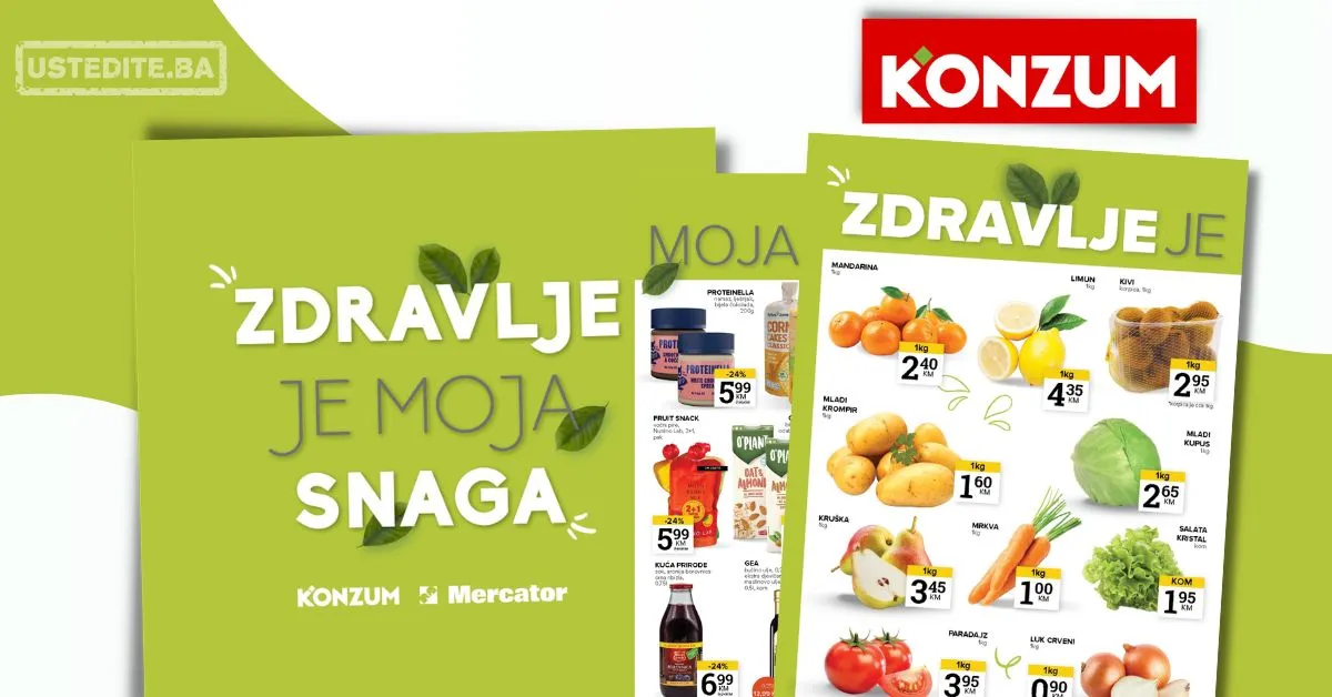 Konzum ZDRAVE NAMIRNICE 3-9.3.2026.