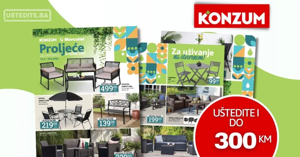 Konzum katalog BAŠTENSKI NAMJEŠTAJ 12.3-30.4.2026.