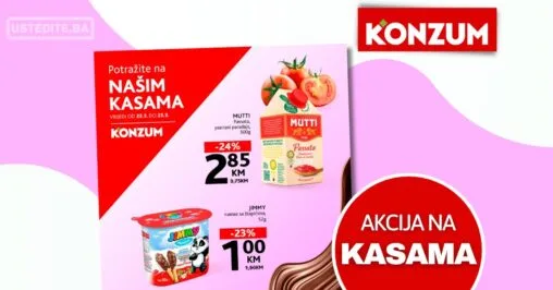Konzum AKCIJA NA KASAMA 23-25.3.2026.