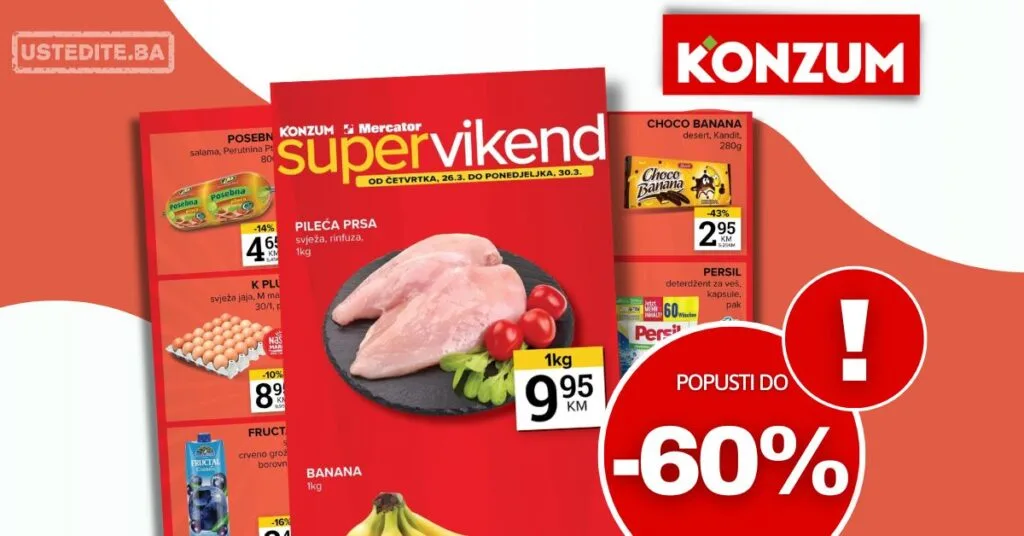 Konzum vikend akcija 26-30.3.2026.