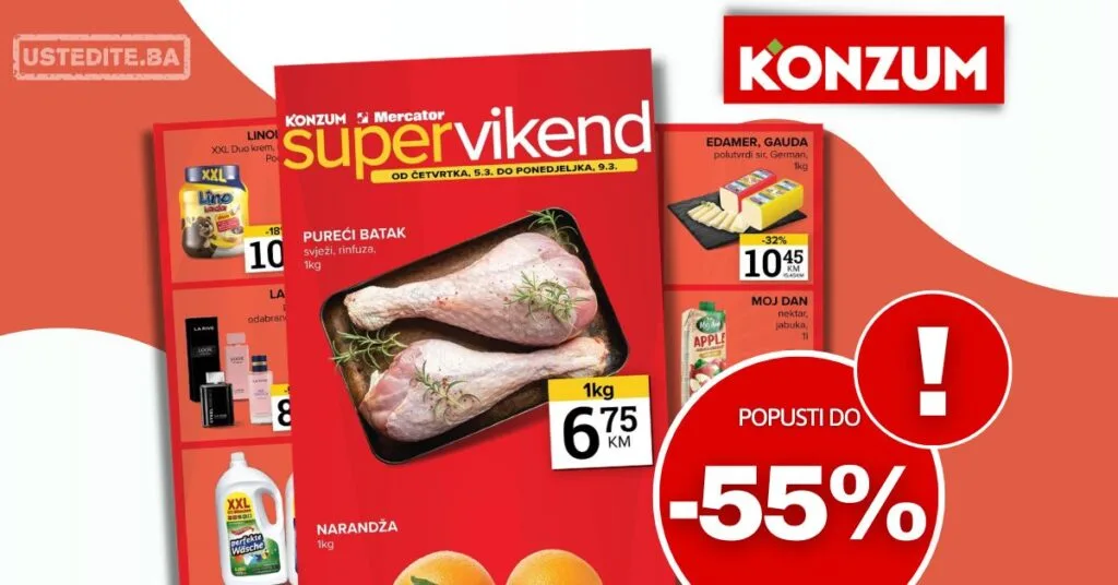 Konzum vikend akcija 5-9.3.2026.