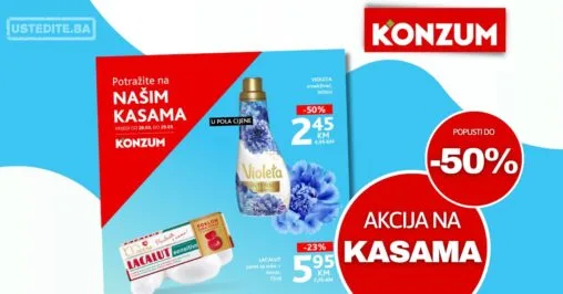 Konzum AKCIJA NA KASAMA 26-29.3.2026.