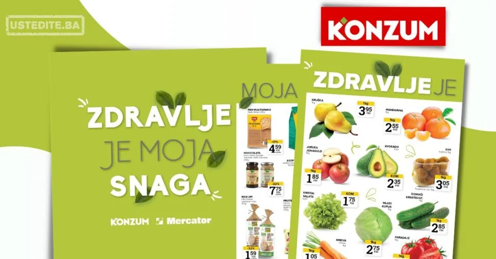 Konzum ZDRAVE NAMIRNICE 31.3-6.4.2026.