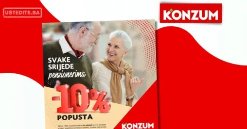 Konzum akcija za penzionere: 10% popusta svake srijede