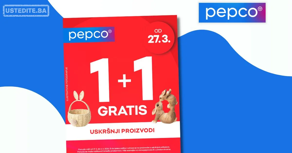 Pepco akcija 1+1 GRATIS