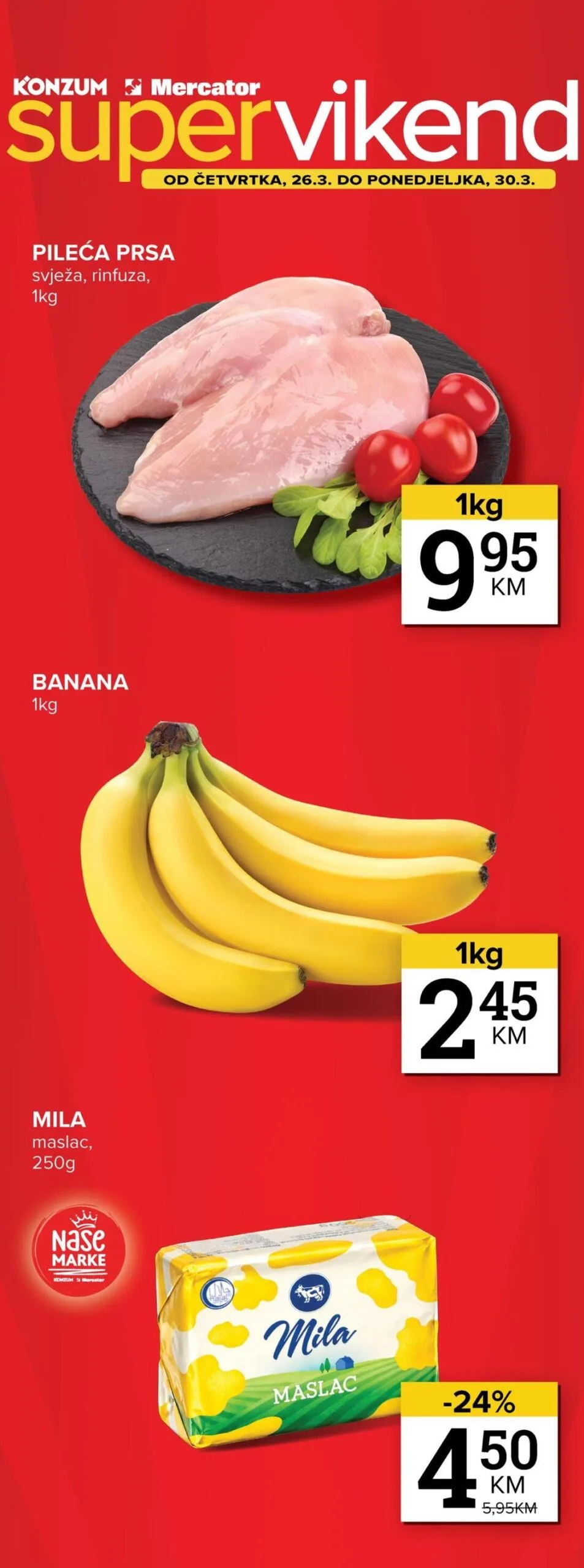 Konzum vikend akcija 26-30.3.2026.