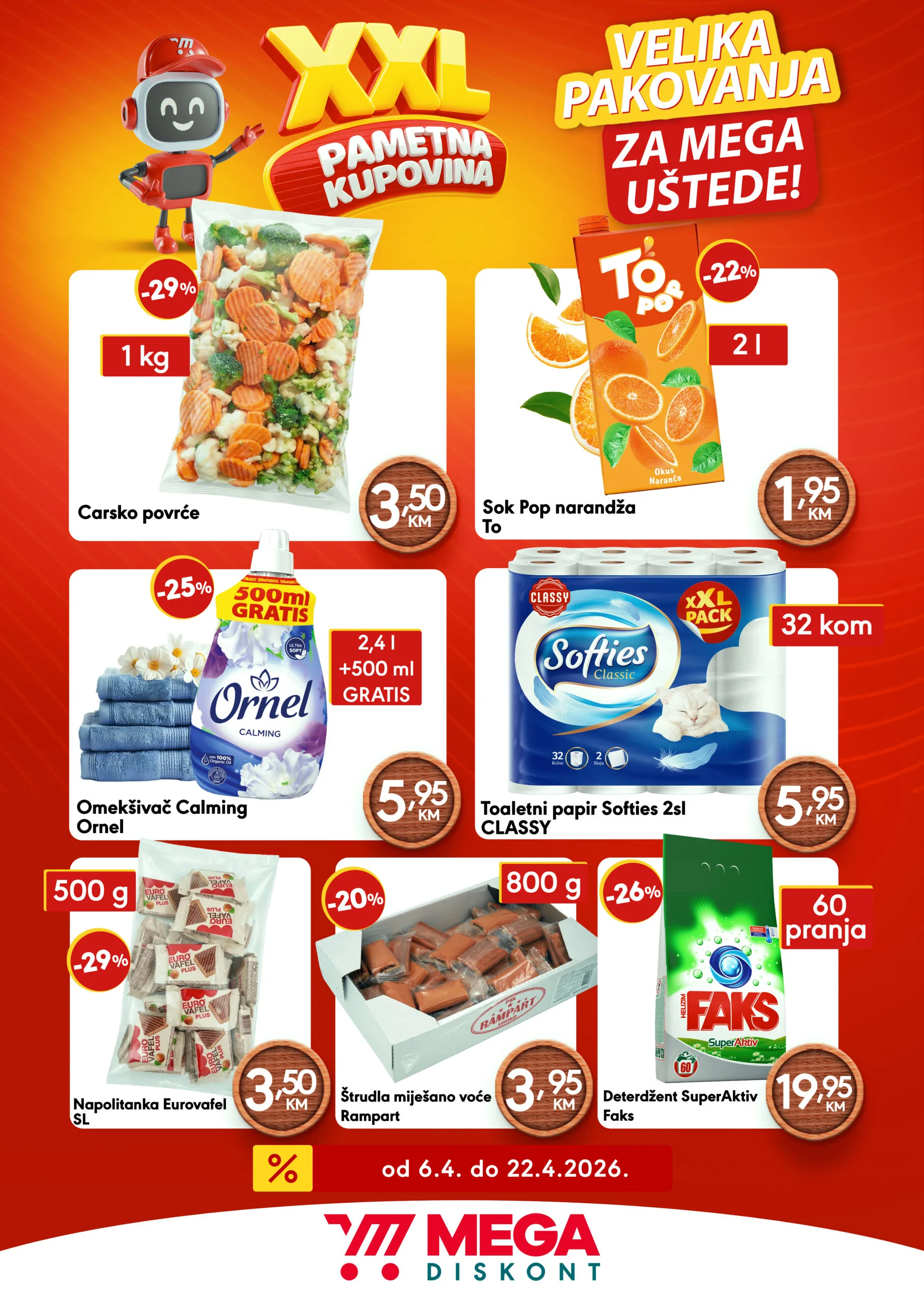 Mega Diskont XXL UŠTEDA 6-22.4.2026.