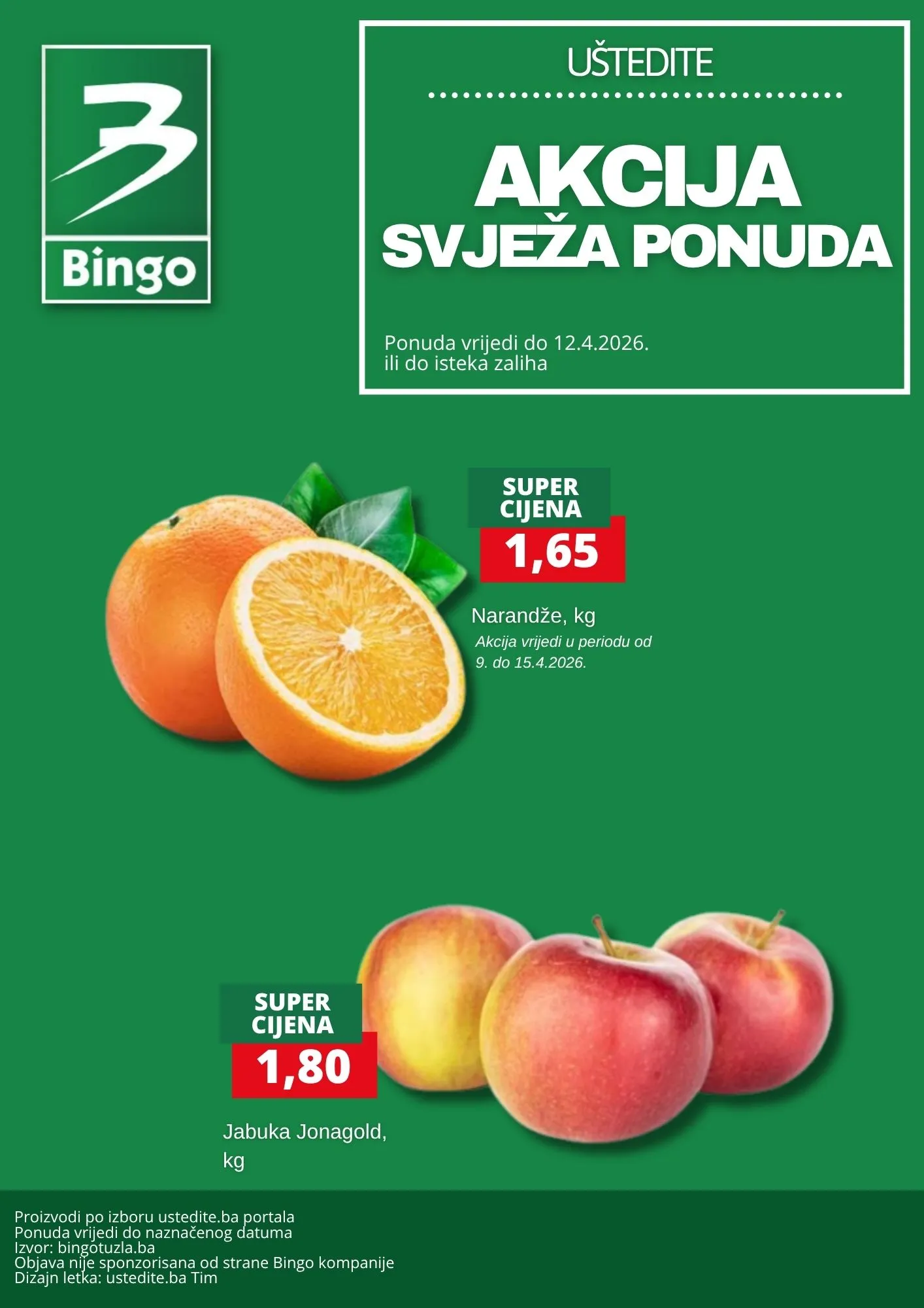 Bingo akcija SVEJŽA PONUDA 