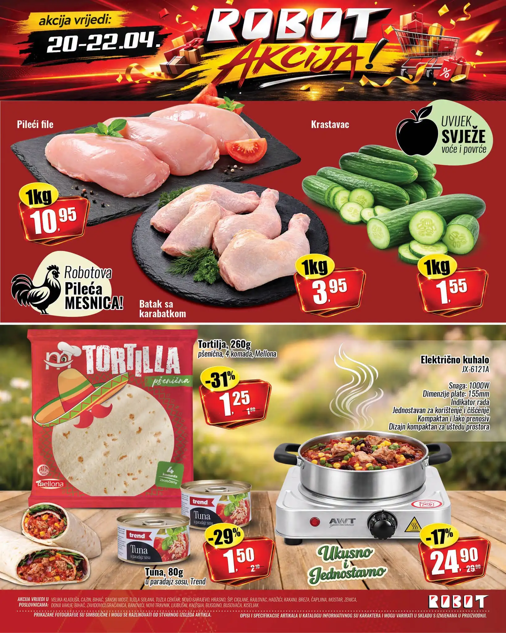 Robot akcija za početak sedmice 20-22.4.2026.