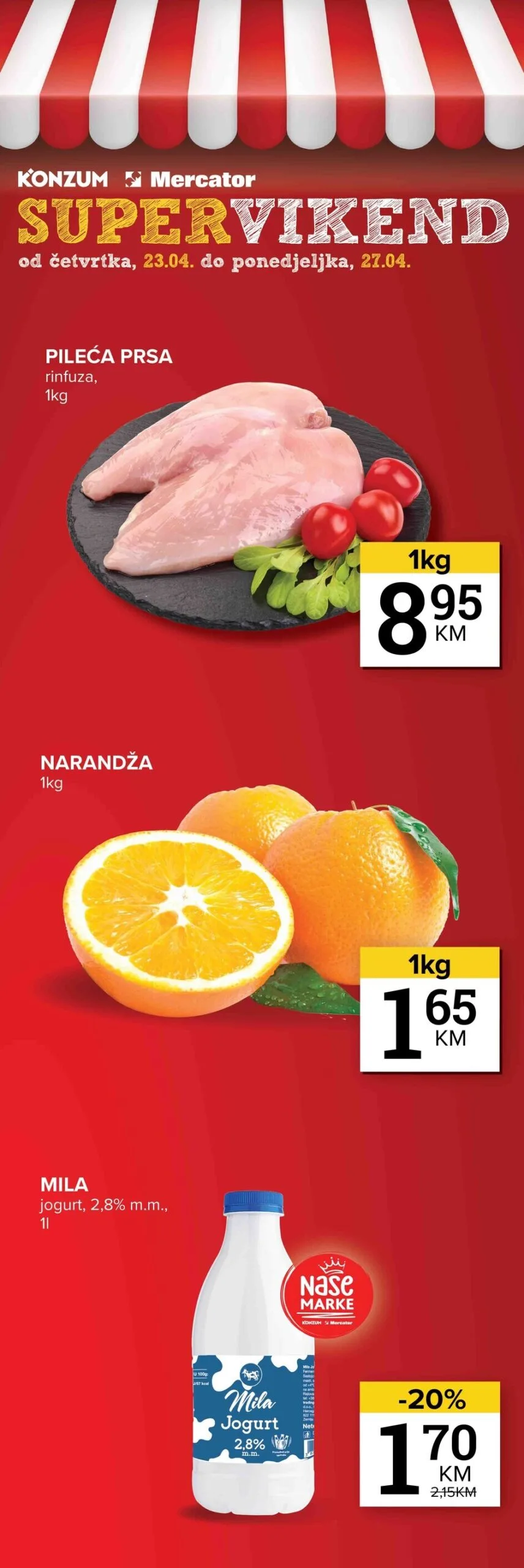 Konzum vikend akcija 23-27.4.2026.