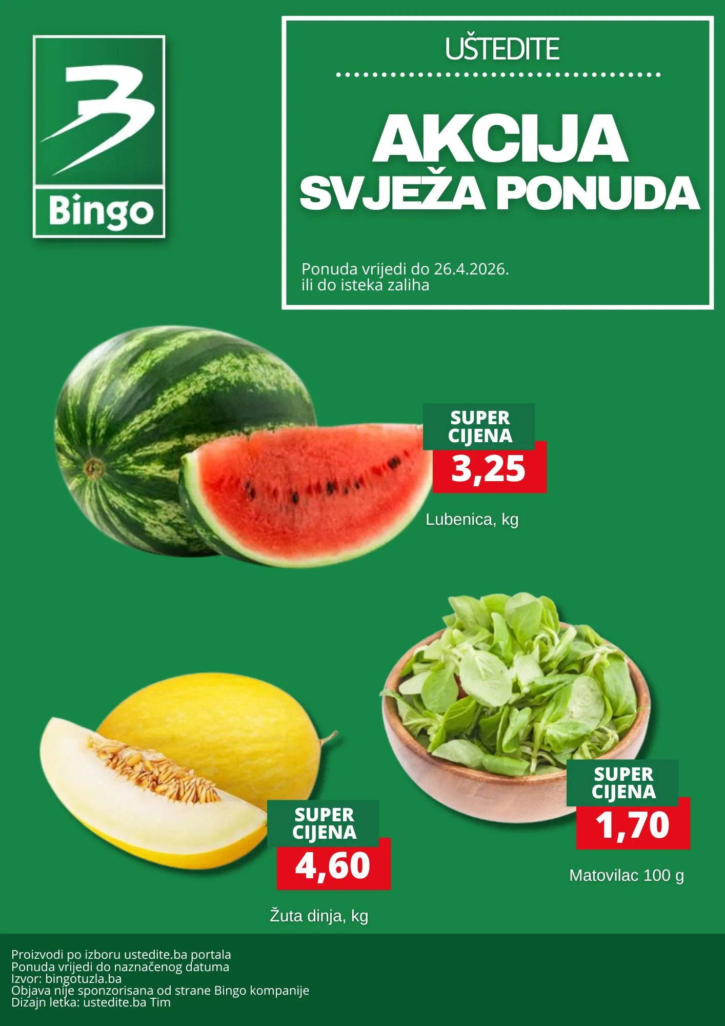 Bingo SVJEŽA AKCIJA