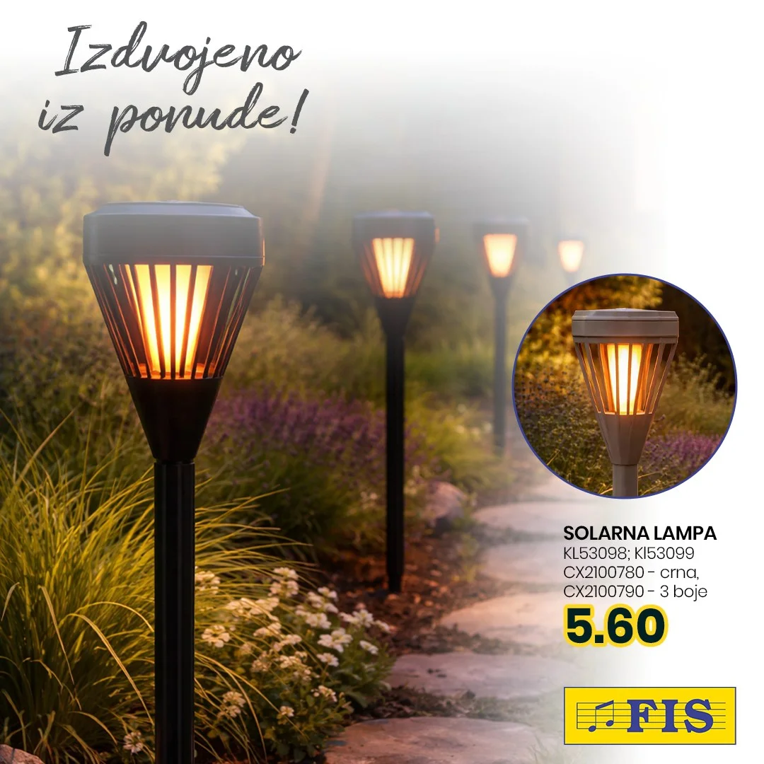 Fis akcija SOLARNE LAMPE april 2026.