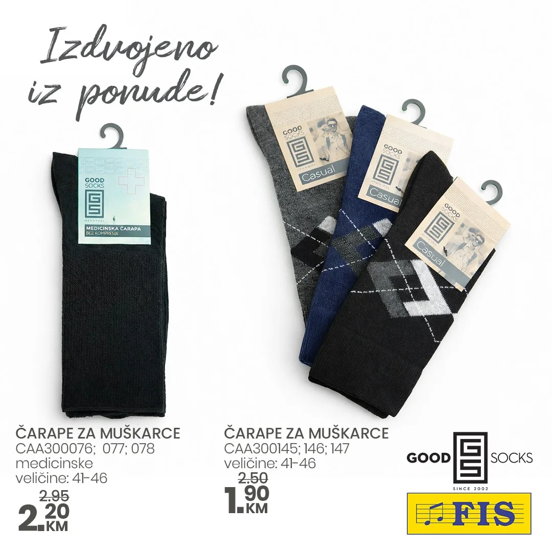 Fis akcija ČARAPE april 2026.