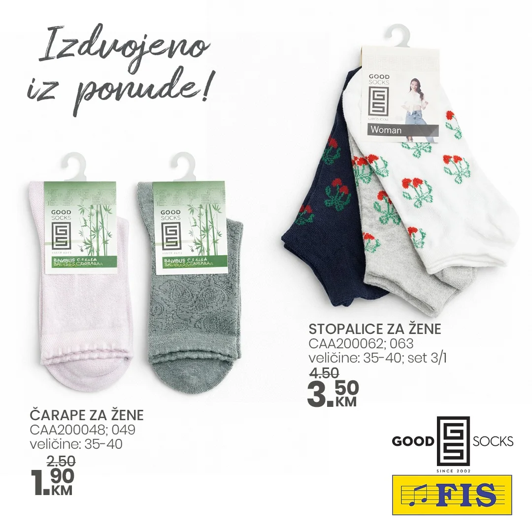 Fis akcija ČARAPE april 2026.