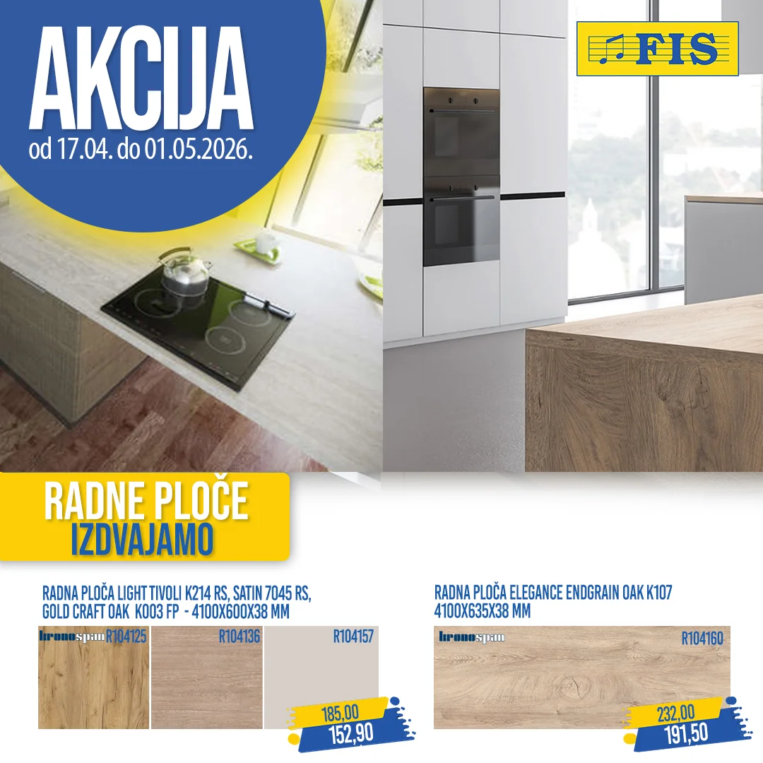 Fis akcija PLOČASTI MATERIJAL 17.4-1.5.2026.