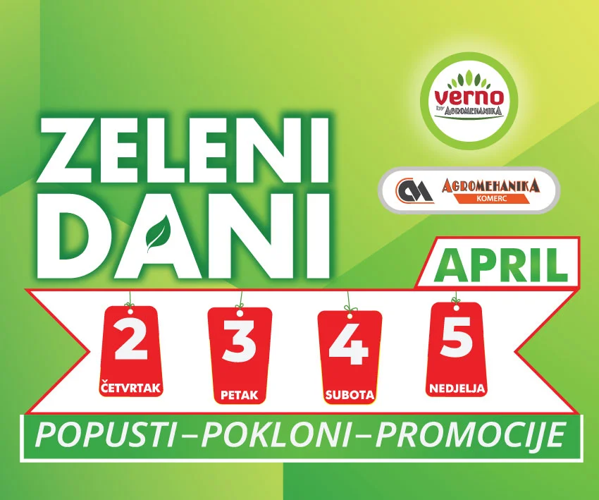 Verno by Agromehanika ZELENI DANI 2-5.4.2026.