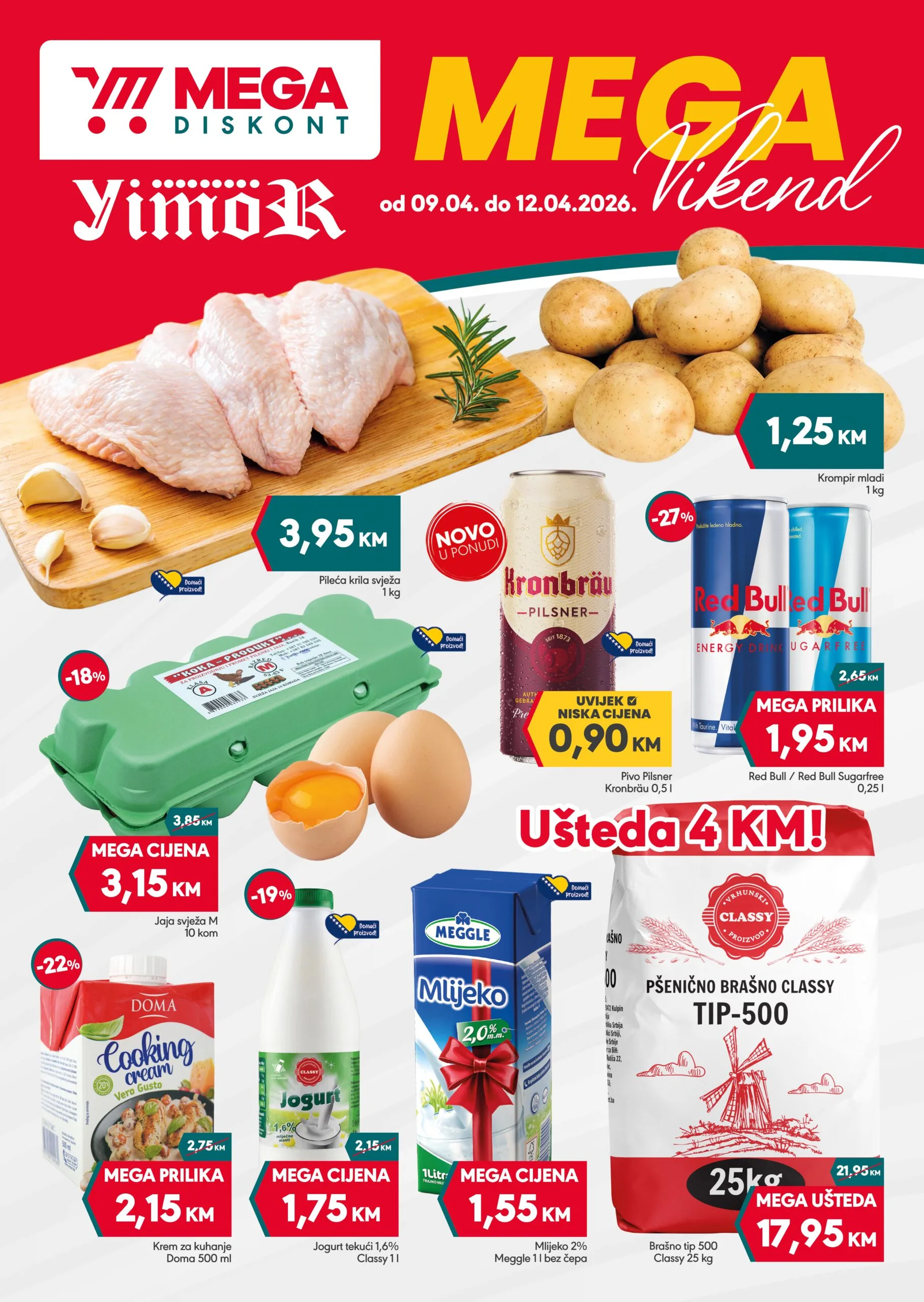 Mega Diskont vikend akcija 9-12.4.2026.