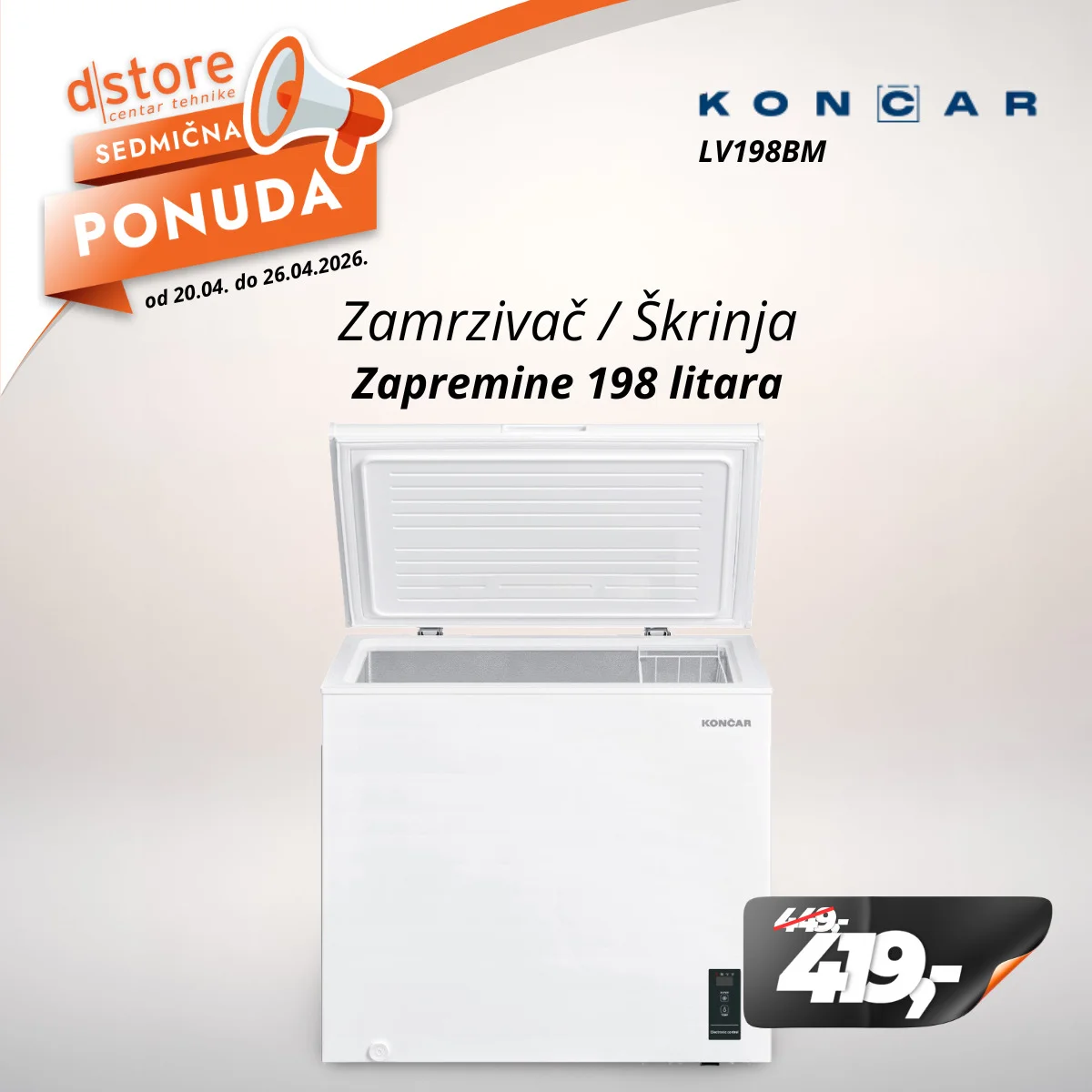 Dstore SEDMIČNA PONUDA 20-26.4.2026.