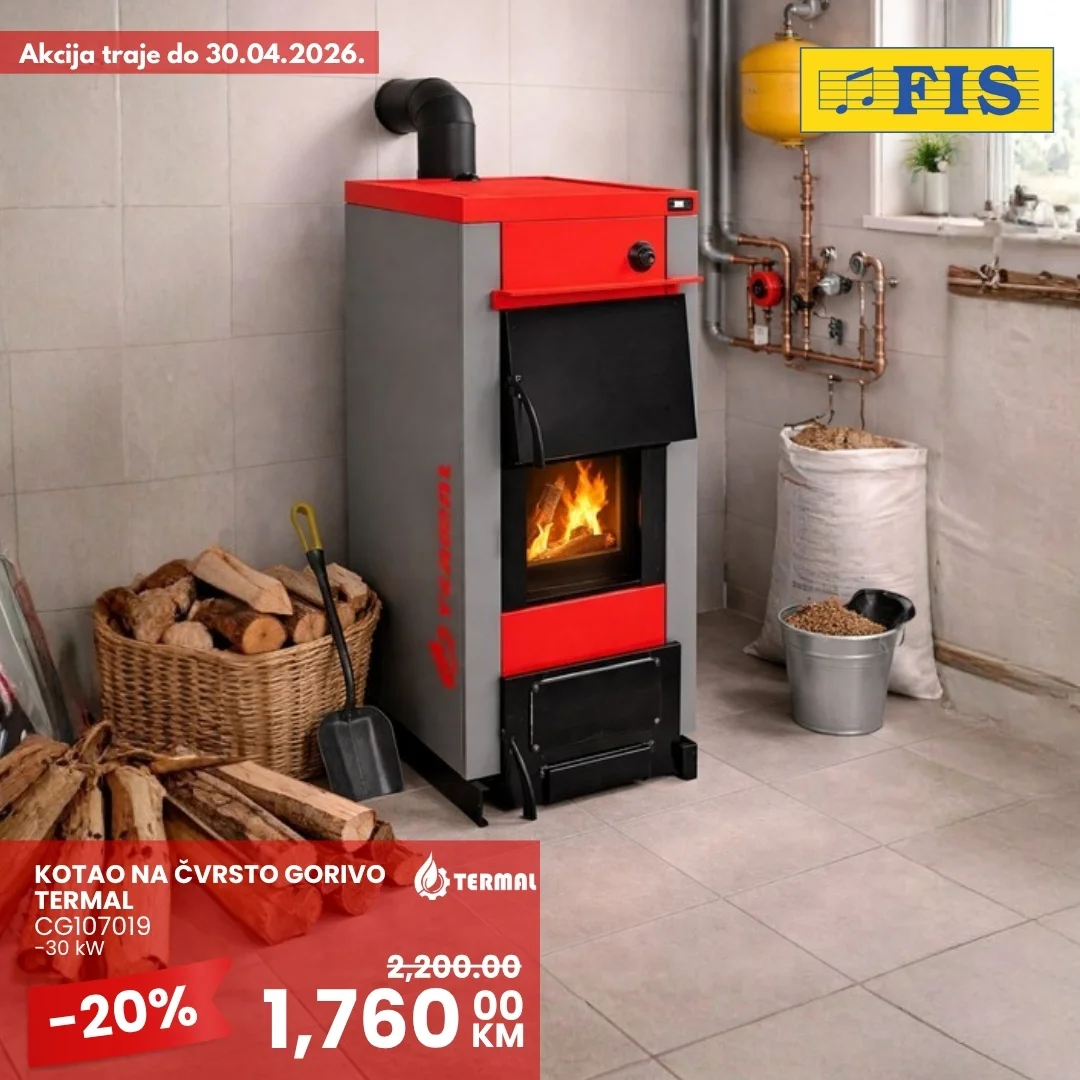 Fis akcija TERMAL PEĆI I KOTLOVI - sniženje do 30.4.2026.