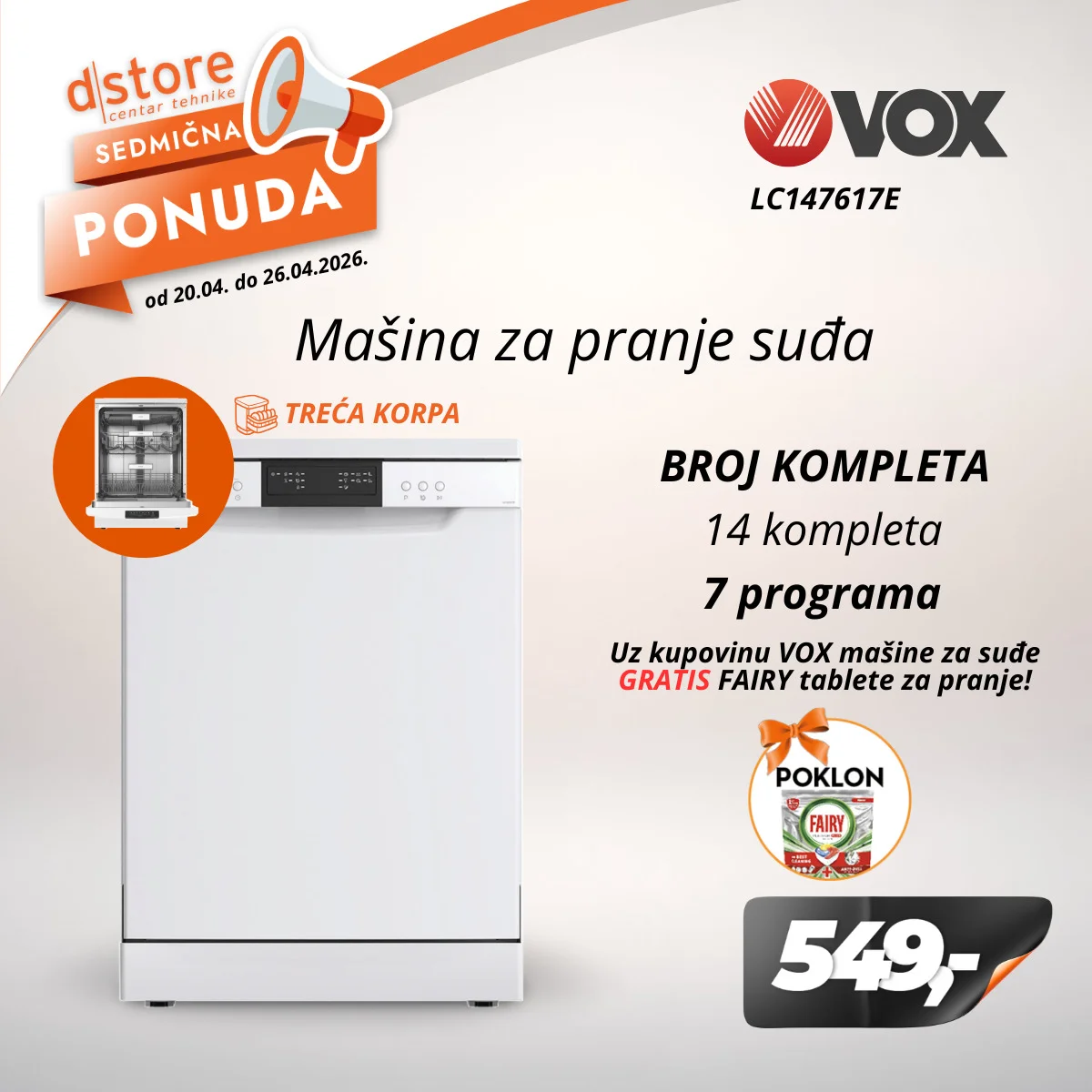 Dstore SEDMIČNA PONUDA 20-26.4.2026.