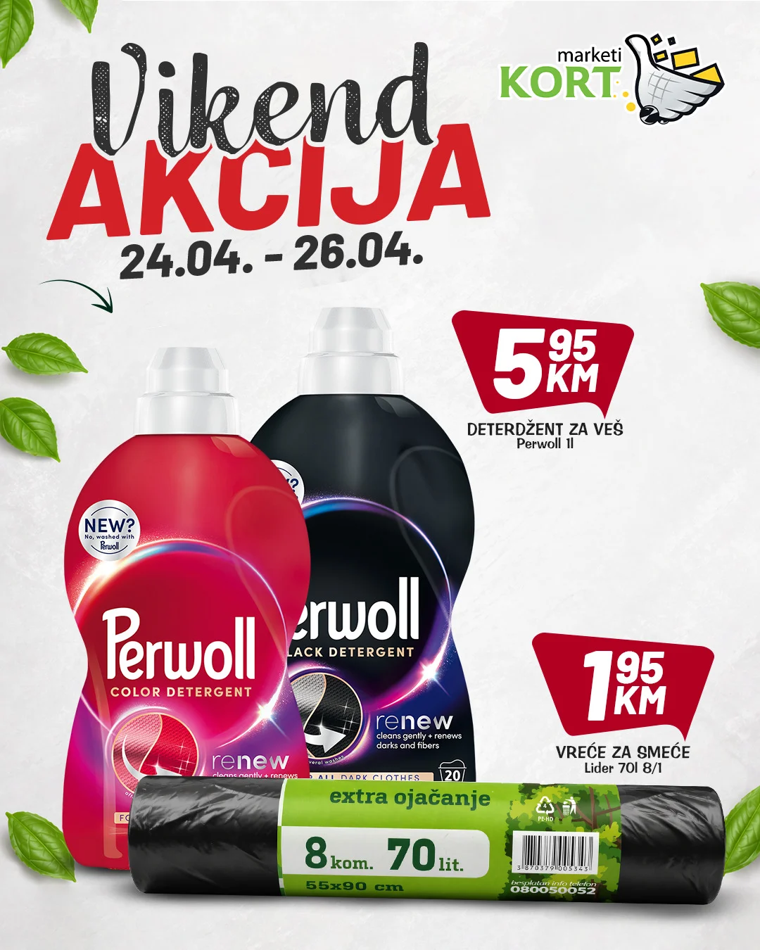 Kort vikend akcija 24-26.4.2026.