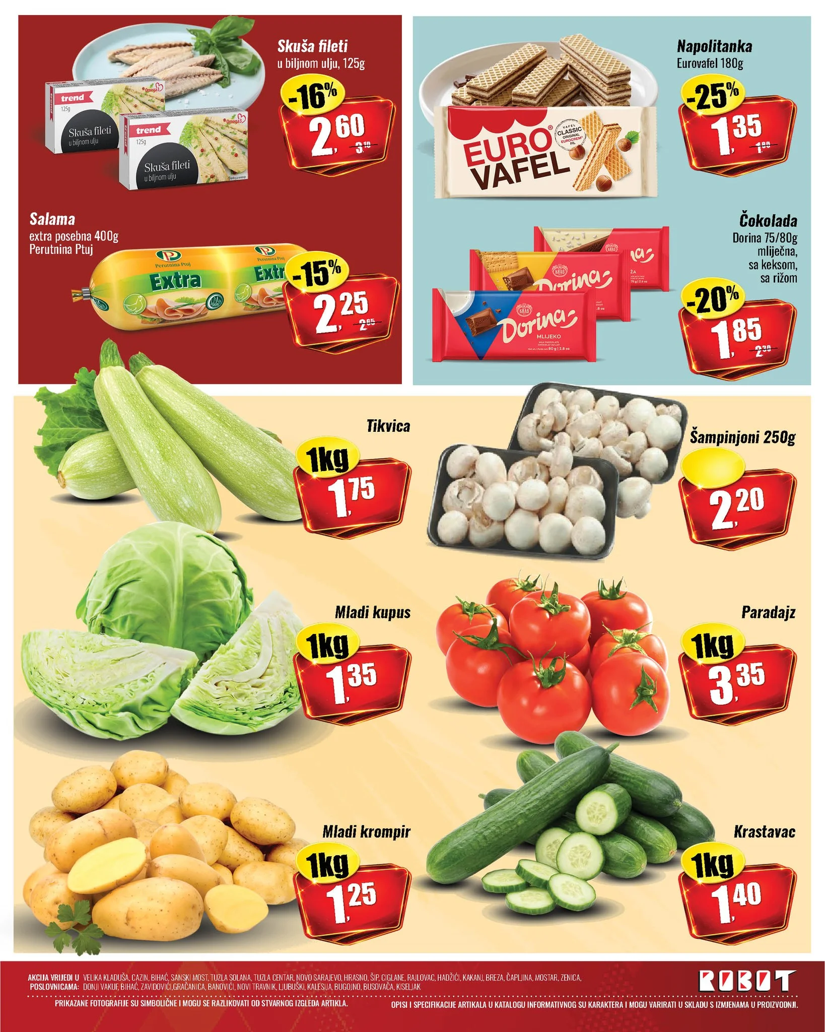 Robot akcija za počeka sedemice 27-29.4.2026. 