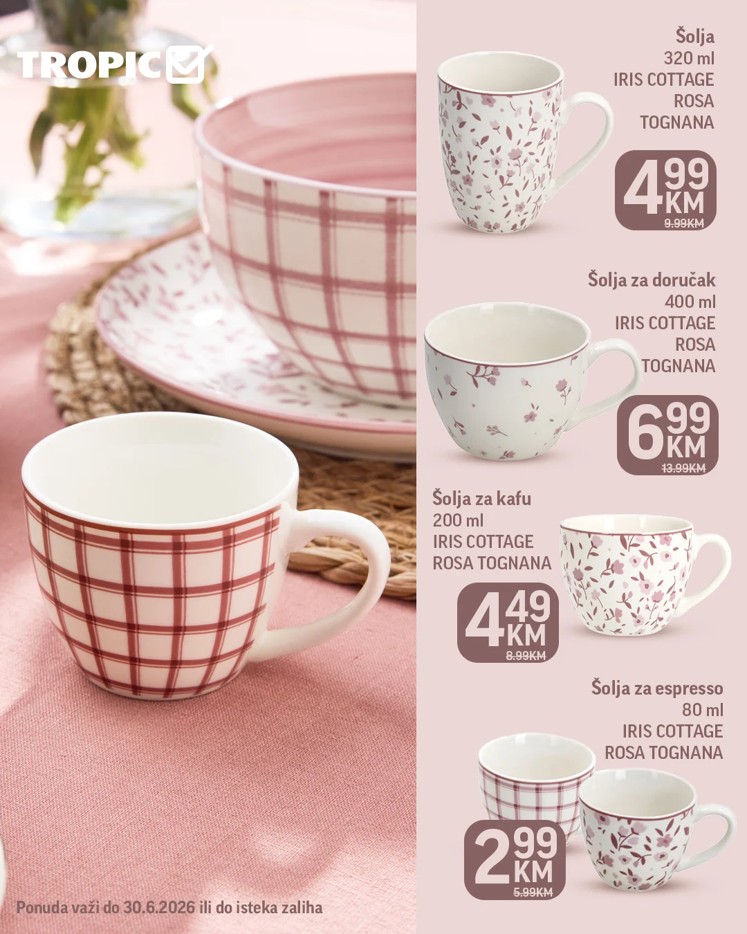 Tropic akcija Tognana posuđe