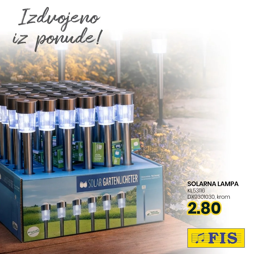 Fis akcija SOLARNE LAMPE april 2026.