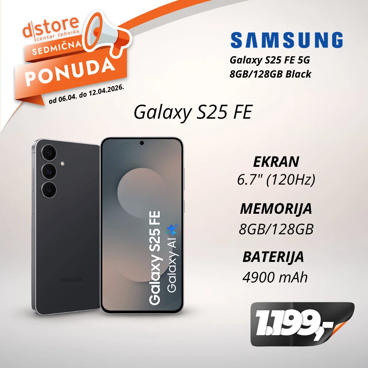 Dstore SEDMIČNA PONUDA 6-12.4.2026.