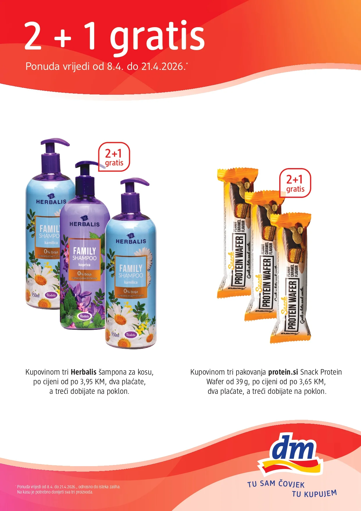 dm 2+1 GRATIS 8-21.4.2026.