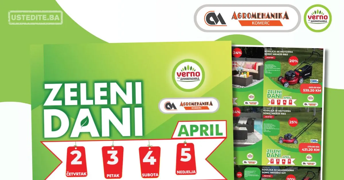 Verno by Agromehanika ZELENI DANI 2-5.4.2026.