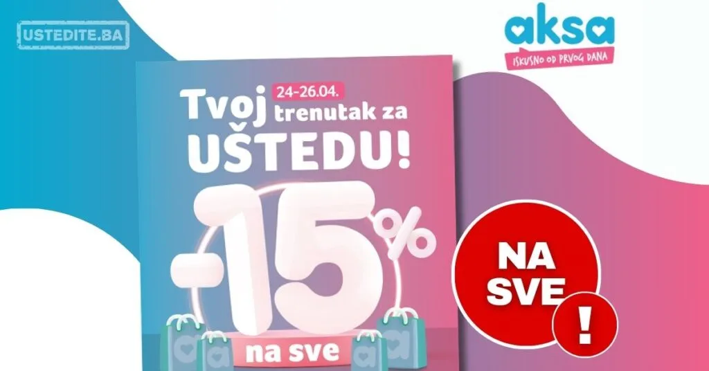 Aksa SNIŽENJE NA SVE 24-26.4.2026.
