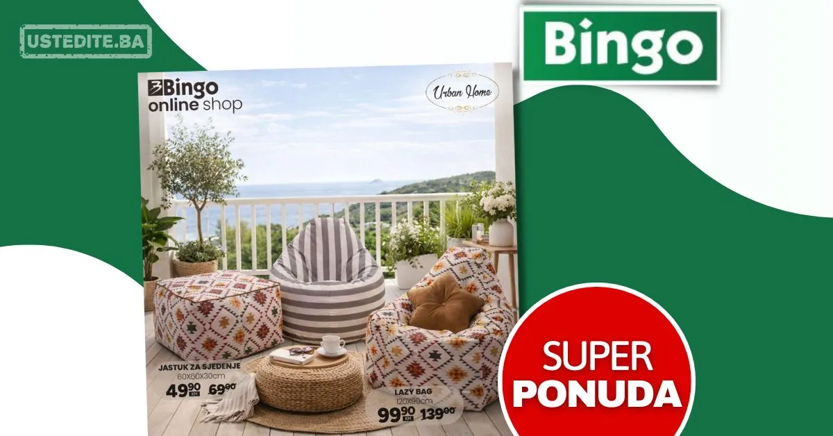 Bingo online shop AKCIJA URBAN HOME - sniženje do 31.5.2026.