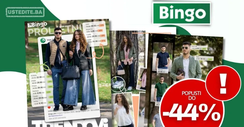 Bingo katalog PROLJETNI TRENDOVI - sniženje do 30.4.2026.