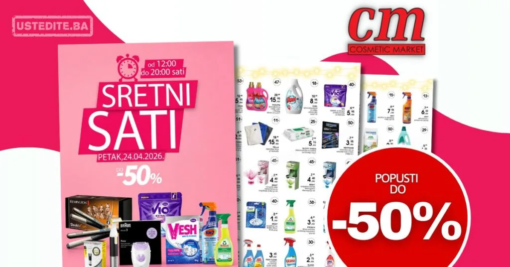 CM akcija SRETNI SATI 12-16h 24.4.2026.