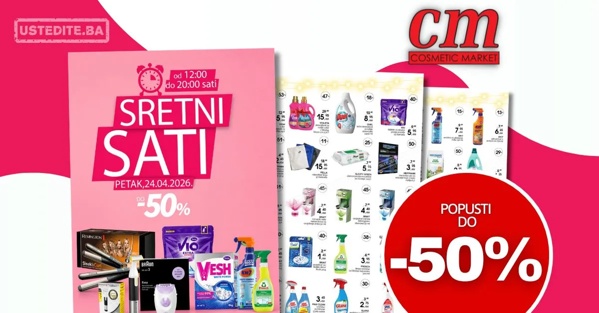 CM akcija SRETNI SATI 12-16h 24.4.2026.