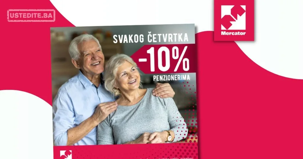 Mercator POPUST ZA PENZIONERE april 2026.