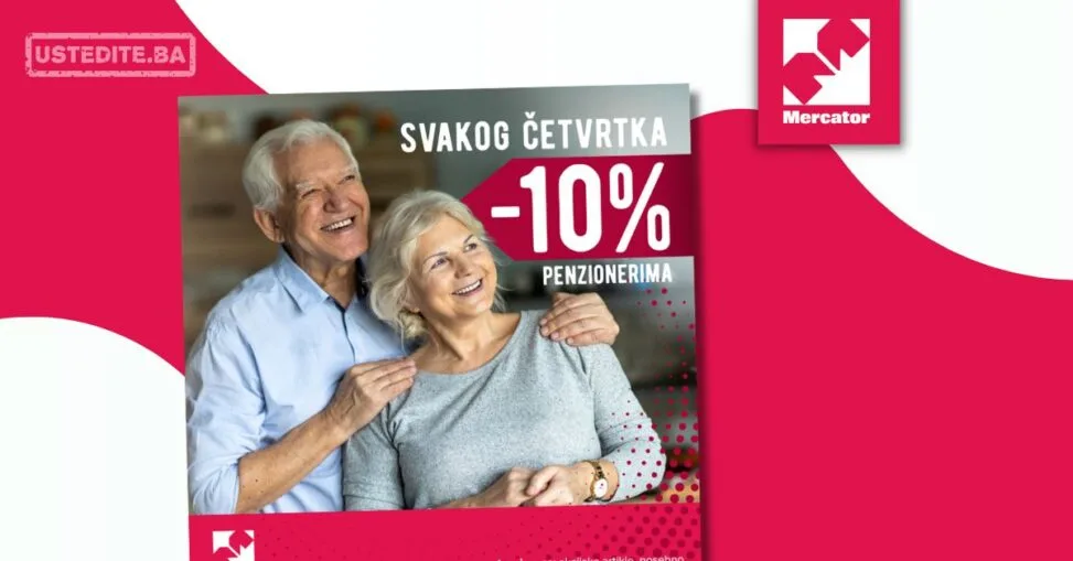 Mercator POPUST ZA PENZIONERE april 2026.