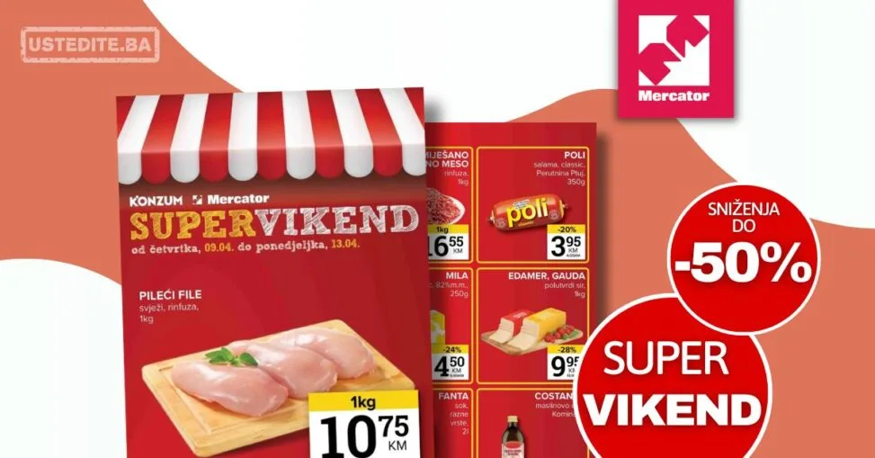 Mercator vikend akcija 9-13.4.2026.