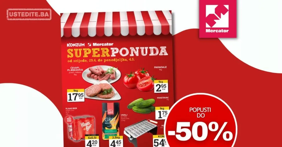 Mercator vikend akcija 29.4-4.5.2026.