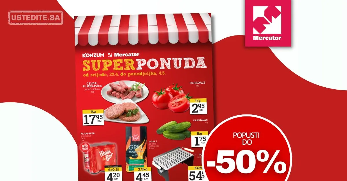 Mercator vikend akcija 29.4-4.5.2026.