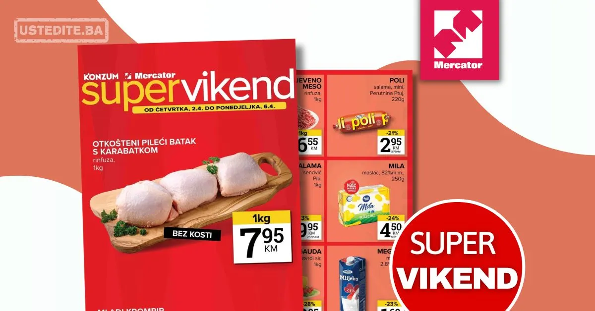 Mercator vikend akcija 2-6.4.2026.