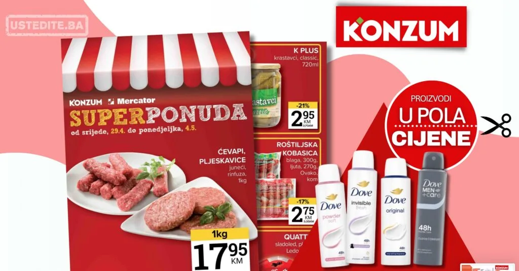 Konzum vikend akcija 29.4-4.5.2026.