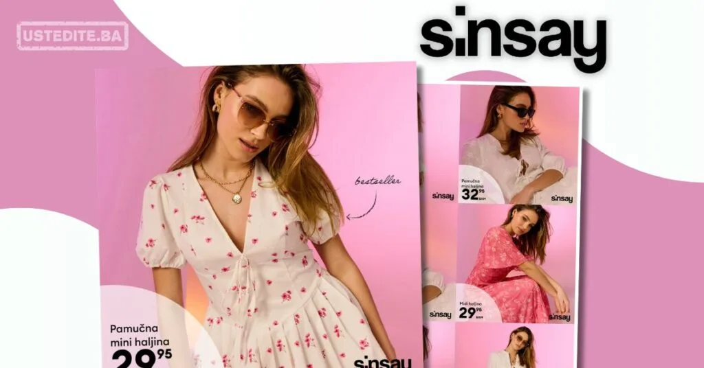 Sinsay akcija ŽENSKE HALJINE april 2026.