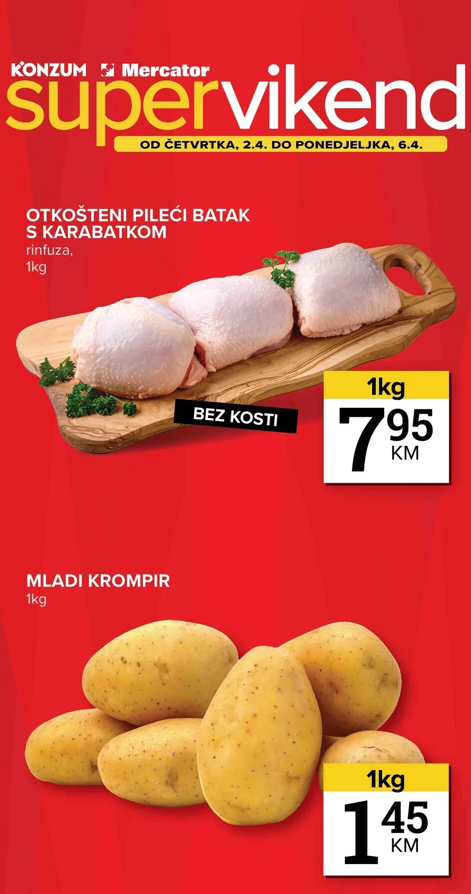 Konzum vikend akcija 2-6.4.2026. 